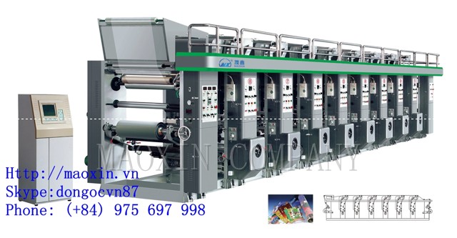 Eight colour Gravure Plastic Film Printing Machine